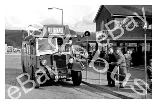 Bus photograph red white - red, &