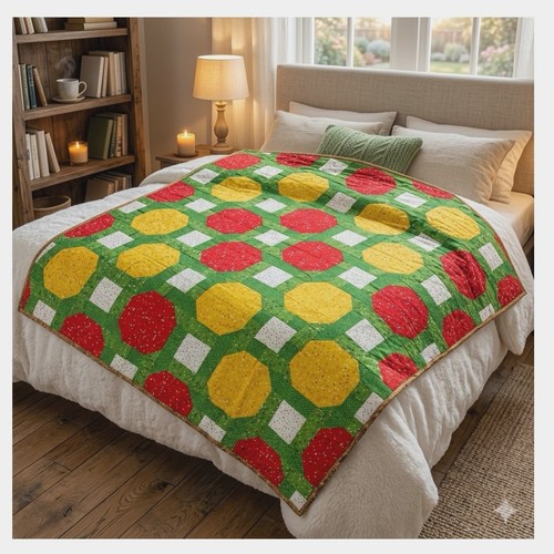 Quilted blanket red - blanket,, red,