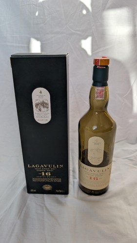 Lagavulin empty bottle and - lagavulin,