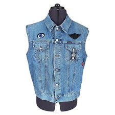 Diesel Waistcoat Denim Blue IRON Made in Italy Men's Large 42in