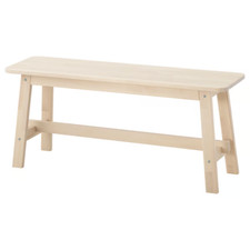 New IKEA Table Bench Two Seater Home Kitchen Dining Room Furniture Solid Birch