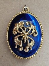 Vintage Max Factor Blue Enamel