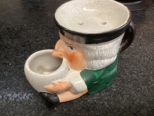 Antique bailiff shaving mug - shaving,