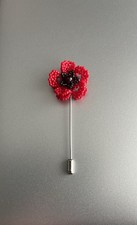 Hand Beaded Flower Stick Pin