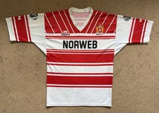 Wigan Warriors 1989-1991 Home Ellgreen Vintage Rugby Shirt Jersey Mens Size XL