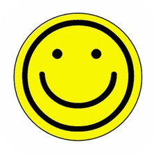 SMILEY FACE pin/button happy