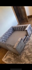 Large Grey Luxury Dog Bed