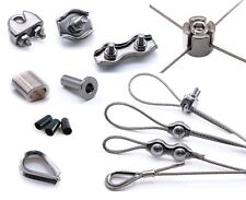 Wire rope clamp thimble simplex duplex 2mm 3mm 4mm 5mm 316 A4 stainless steel 