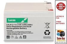 3 x Rechargeable 12V 12Ah 36VOLT- Batteries for Powabyke & Sakura Electric Bikes