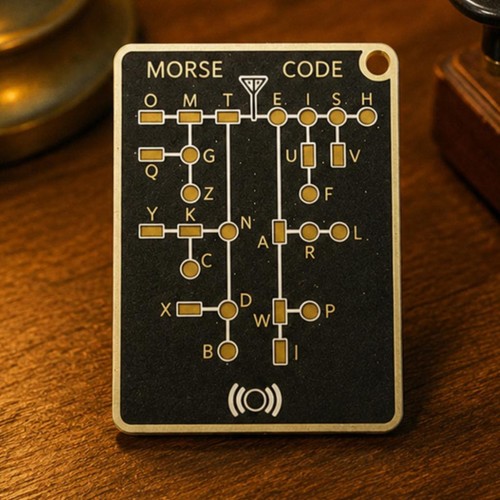Morse code trainer card - code,