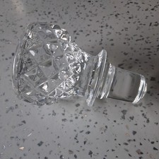 Lovely Solid Glass Decanter Stopper 3.5" x 2" 