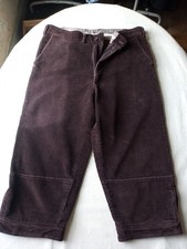 Vintage Corduroy Walking Breeches Brown UK Made W32-33 Trim Fit Great Condition
