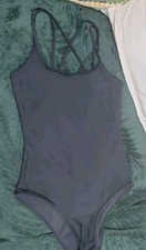 NEW LOOK girls black swimming costume age 12-13, BNWOT