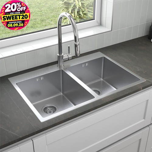 Double bowl kitchen sink - double,