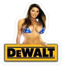 DEWALT TOOLBOX PIN UP GIRL BIKE CAR GIRL CAR BIKE Stickers 2 High Quality Decals
