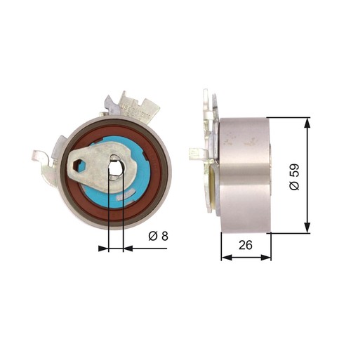Gates t43154 tensioner - tensioner, pulley