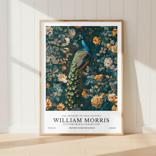 William morris peacock - william, print