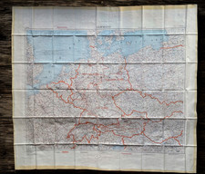 Rare British Military Silk Map