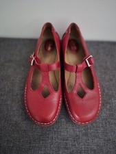 Clarks Artisan Red Leather Tustin Talent Mary-Jane Shoes UK 6 VGC