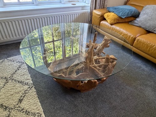 Natural large teak - root, round