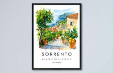 Sorrento Watercolor Poster