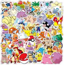 100Pcs POKEMON PIKACHU WALL STICKER Pocket Monster Kids Room Vinyl Decals NEW