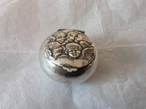 Sterling silver cherub trinket - silver,