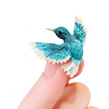 Flying Blue Bird Brooch Pin