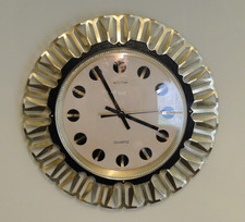 ACCTIM Germany Vintage Sunburst Starburst Wall Clock Mid Century Retro 60s 70s