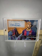2022/23 Topps Crystal Premium UCL Henrik Larsson Auto /25 Orange FC Barcelona 