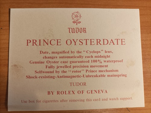Rolex tudor prince oysterdate - rolex,