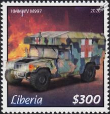 HUMVEE HMMWV M997 Military Ambulance Truck Car Vehicle Stamp (2020 Liberia)