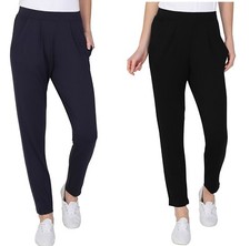 Jersey Tapered Pull On Trouser Harem Stretch Pants Yoga Marks Spencer