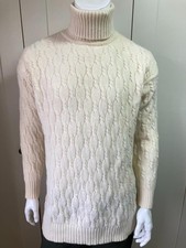 Vintage Wool Angora Cable Roll Neck Turtleneck Polo Neck Jumper