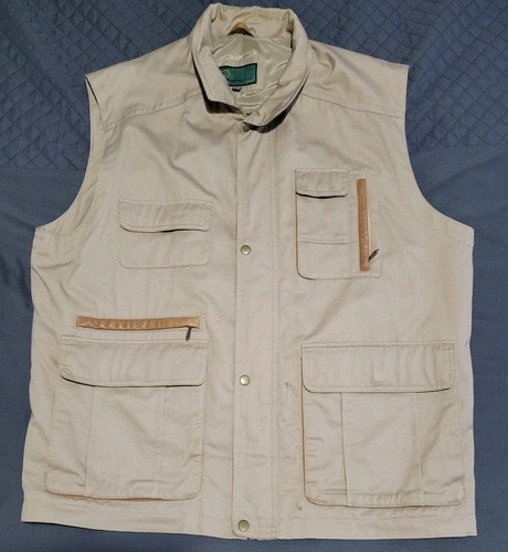 Hidepark beige canvas gilet - gilet, xl