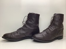 MENS TROJAN WORK DARK BROWN BOOTS SIZE 9 D