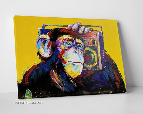 Abstract monkey music oil - monkey,