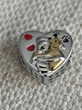Dog Lover Hug Charm 925 Silver + FREE BRACELET. UK. Pet Lovers