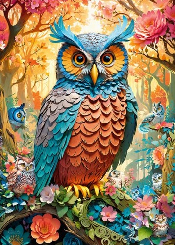 Cherry pazzi quilled owl 1000 - pazzi,