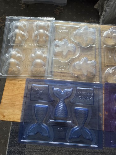 Hard plastic chocolate moulds - hard,