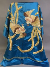 Chinese Turquoise Silk Satin