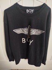 Boy London Sweatshirt Men 44" chest, classic punk, new wave, 1980s eagle logo. 
