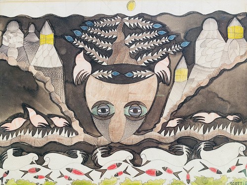 Scottie wilson original work - wilson,,