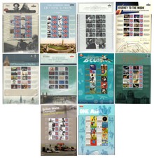 CS1 to CS10 Royal Mail Commemorative Smilers Type Sheets. Each sold separately.