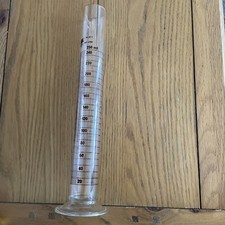 Vintage laboratory glassware measuring cylinder, E-mil  (13 inches)