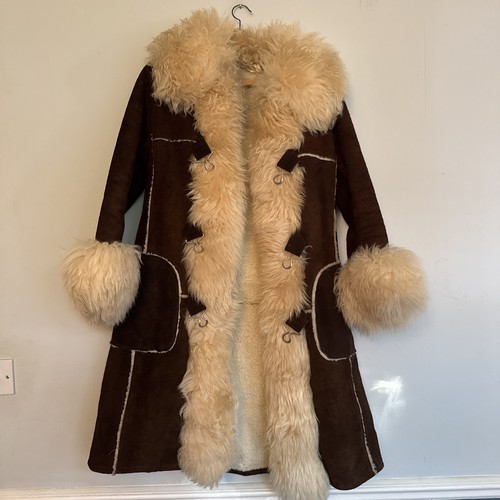Real vintage sheepskin coat - sheepskin,