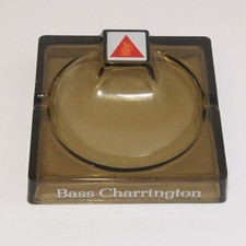 Vintage Bass Charrington  Smokey Glass Ashtray Mancave