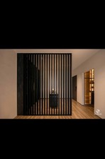 Modern black vertical slat - modern,