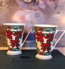 Christmas Time By Wren Giftwear Fine Bone China Mugs Set Of 2