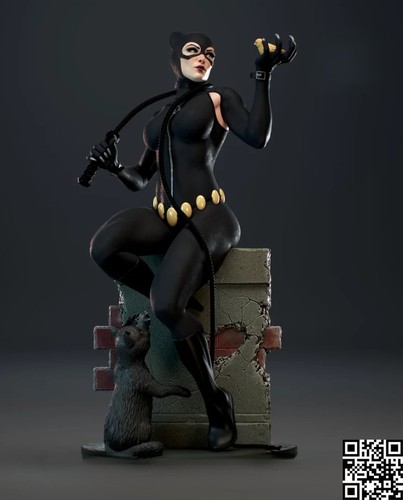 Catwoman printed statue - printed,